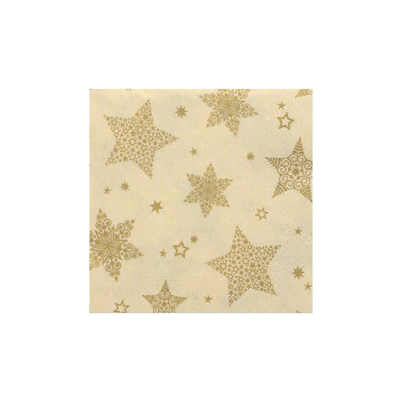 PAPSTAR Weihnachts-Motivservietten "Christmas Shine", creme
