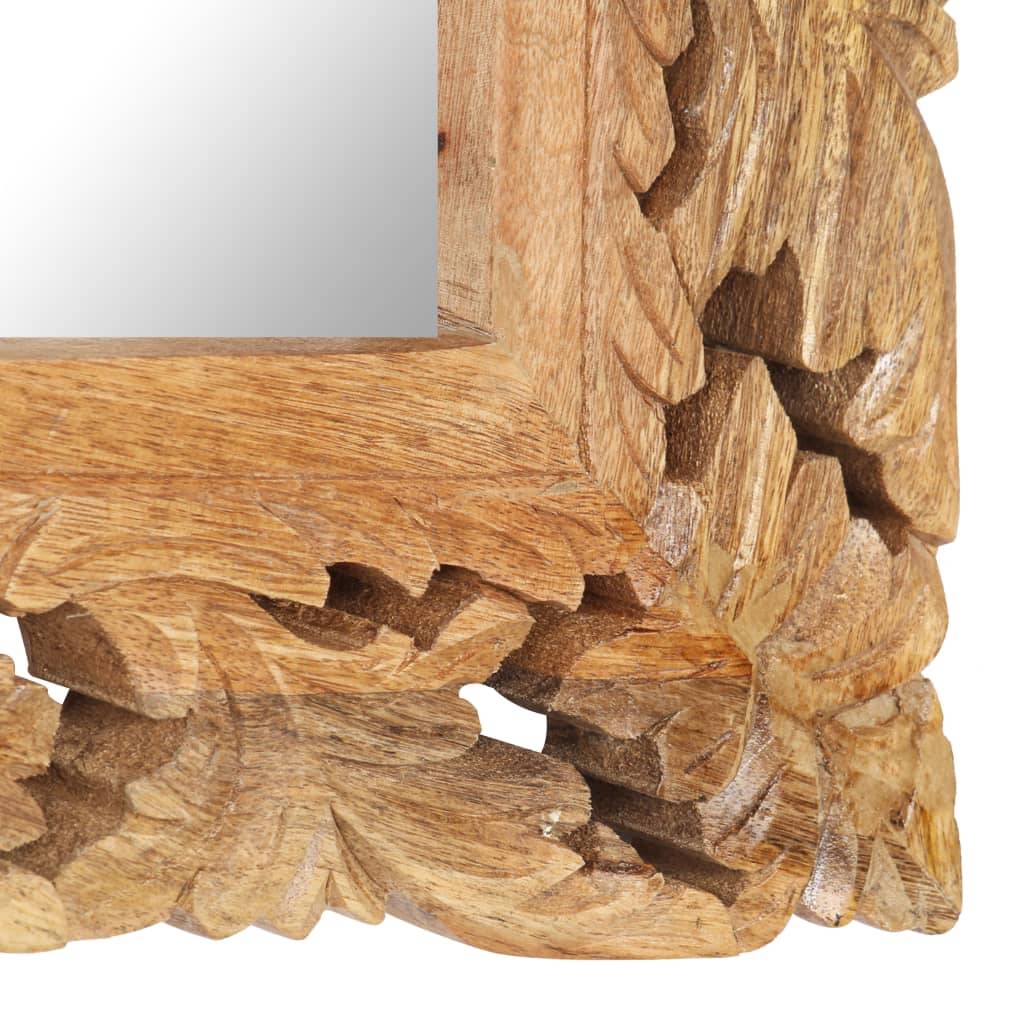 vidaXL Spiegel Handgeschnitzt Braun 110x50 cm Massivholz Mango