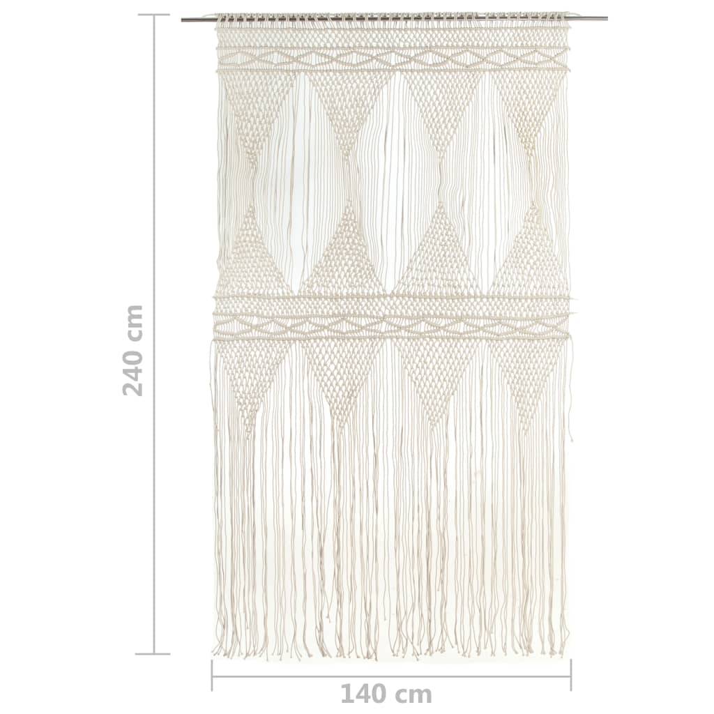 vidaXL Makramee Vorhang 140x240 cm Baumwolle