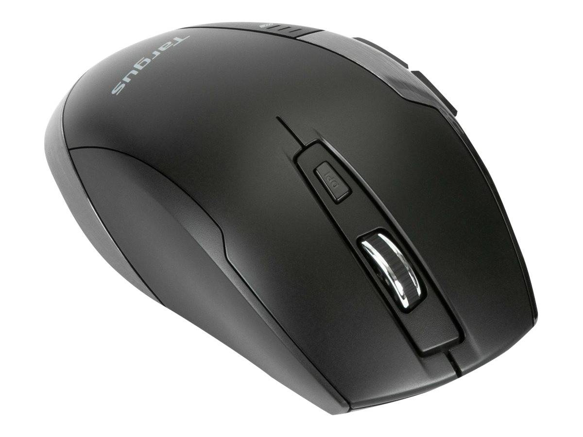 Targus Maus - antimikrobiell - ergonomisch - Für Rechtshänder - 7 Tasten - kabellos - 2.4 GHz - kabelloser Empfänger (USB)