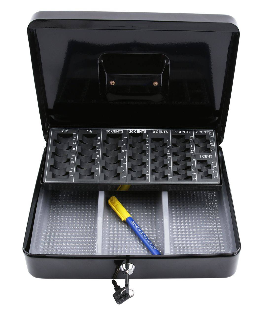 CB770 Plus Geldkassette mit Münzeileinsatz und Geldprüfstift