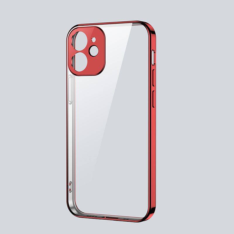 Joyroom JR-BP742 Apple iPhone 12 Silikon TPU Schutz Tasche Hülle Cover Rot