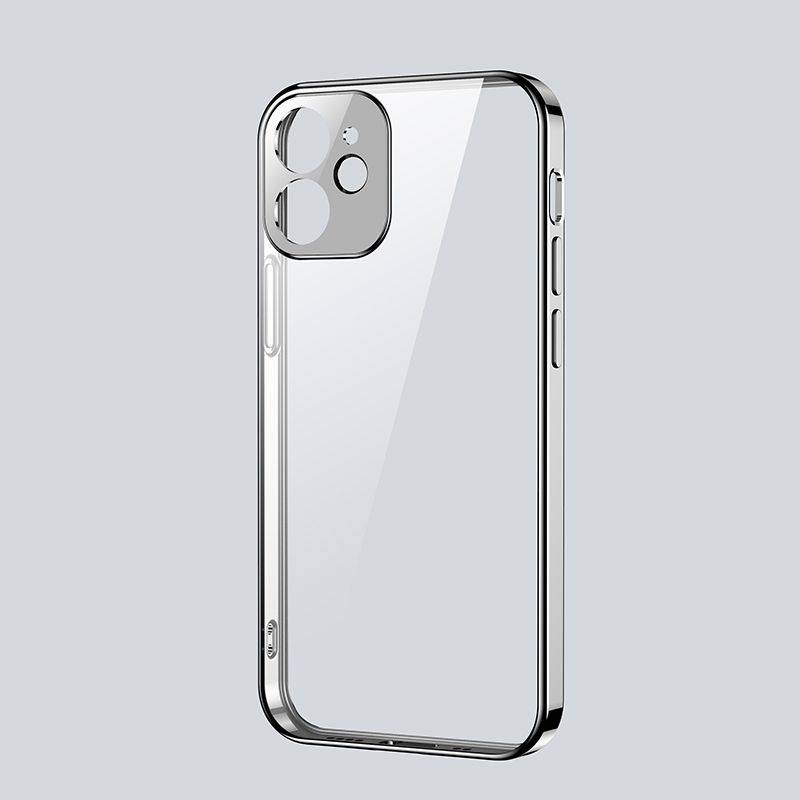 Joyroom JR-BP743 Apple iPhone 12 Pro Silikon TPU Schutz Tasche Hülle Cover Silber