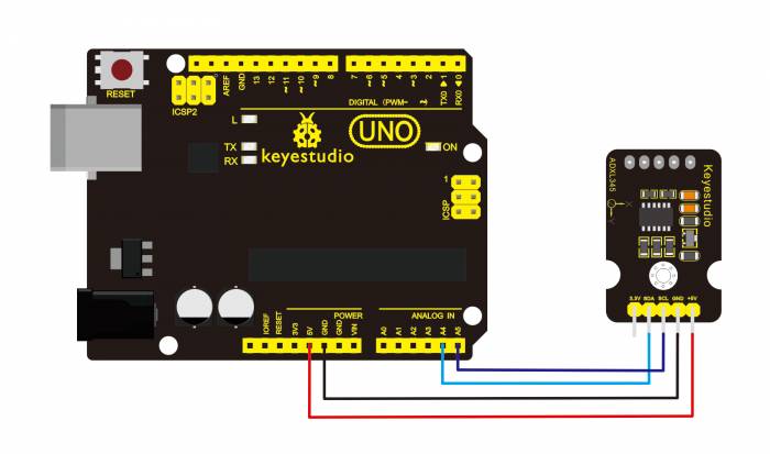 Keyestudio ADXL345 3-Axis Acceleration Module Accelerometer Gravity Tilt Module for Arduino