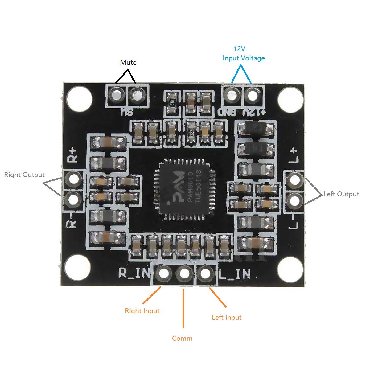 PAM8610 Amplifier Board 2x15W Stereo Audio Verstärker Modul für Arduino Raspberry Pi