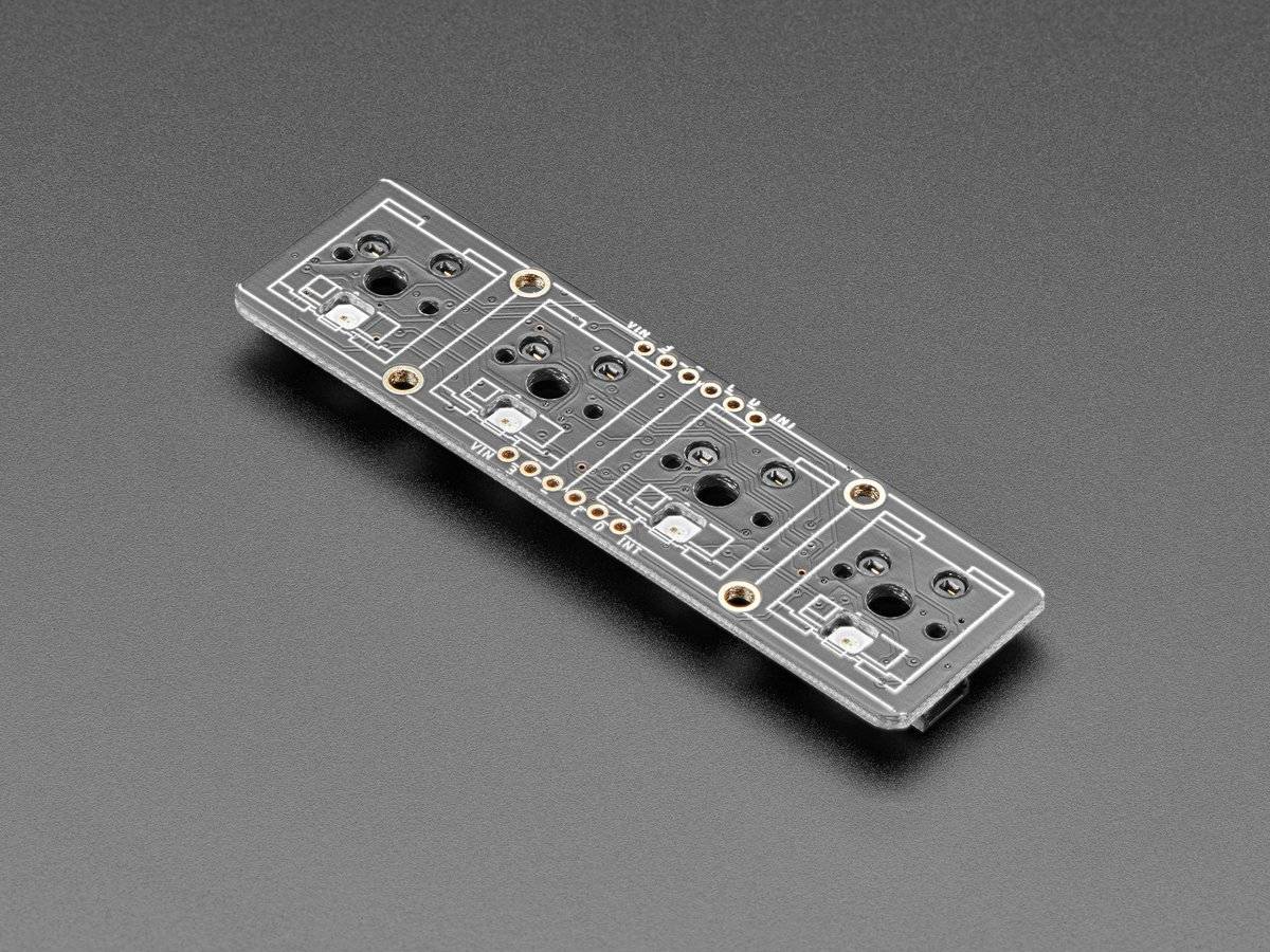 Adafruit NeoKey 1x4 QT I2C - Four Mechanical Key Switches with NeoPixels 4980