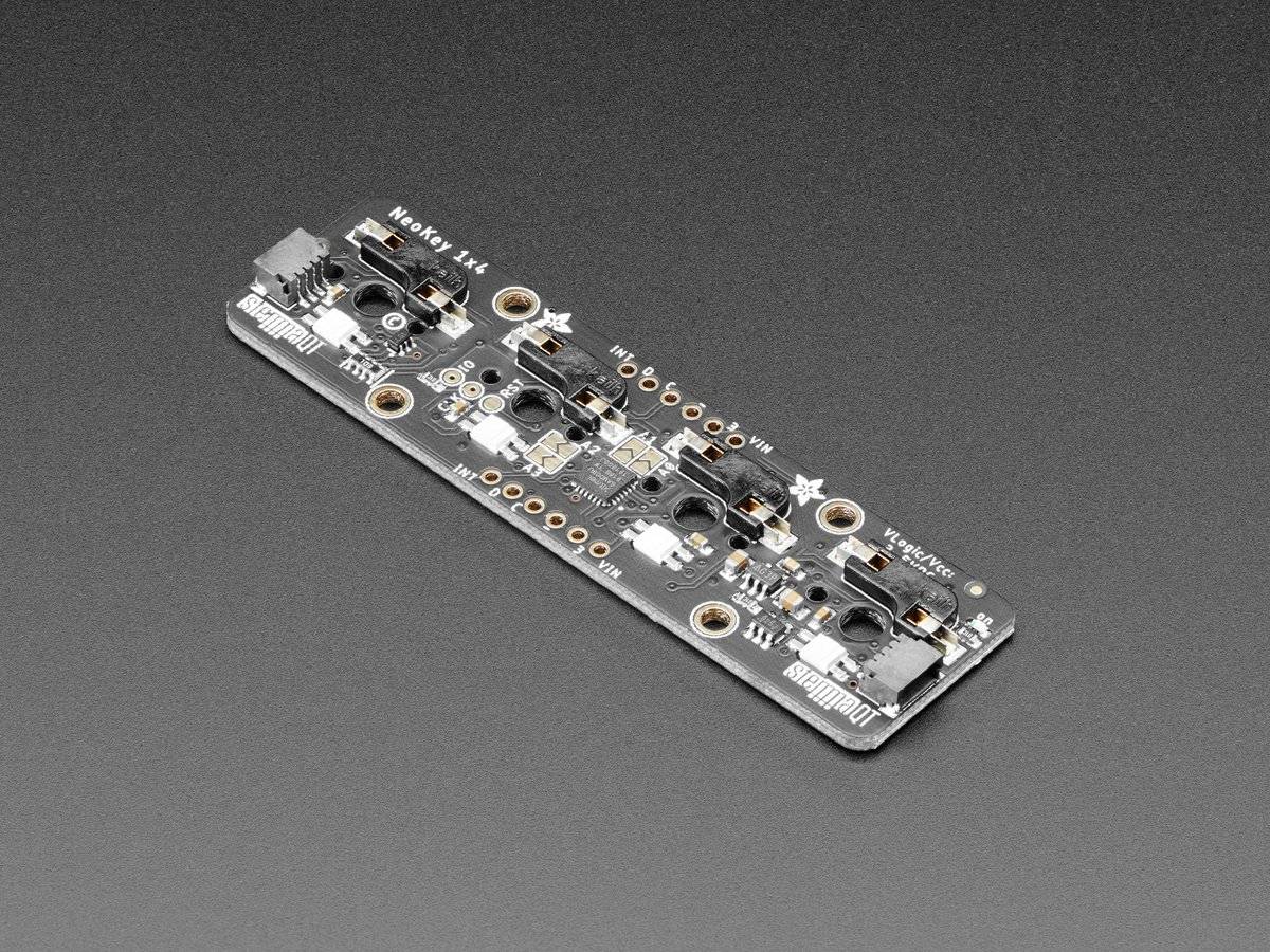 Adafruit NeoKey 1x4 QT I2C - Four Mechanical Key Switches with NeoPixels 4980