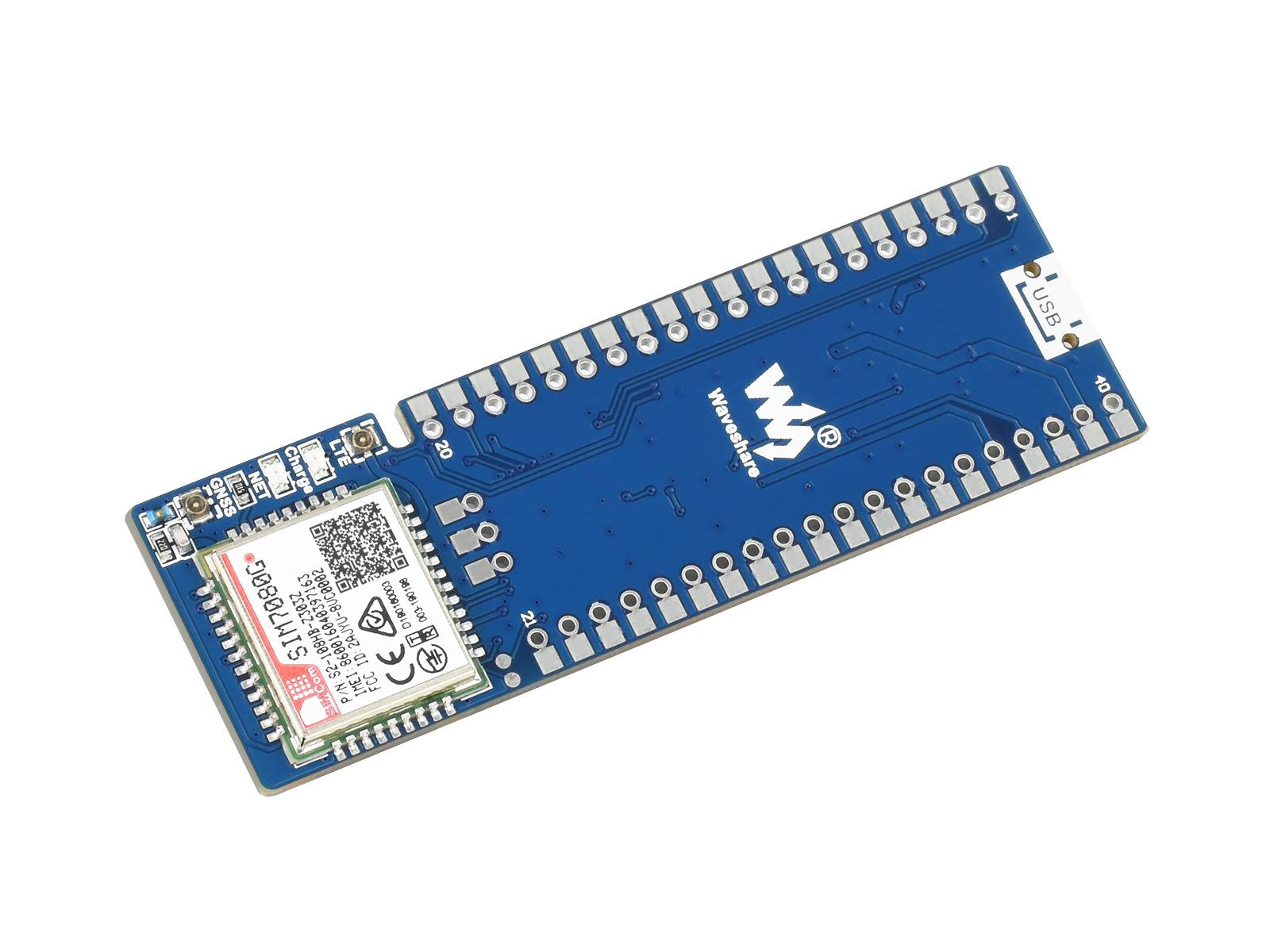 WaveShare SIM7080G NB-IoT / Cat-M(eMTC) / GNSS Module for Raspberry Pi Pico, Global Band Support