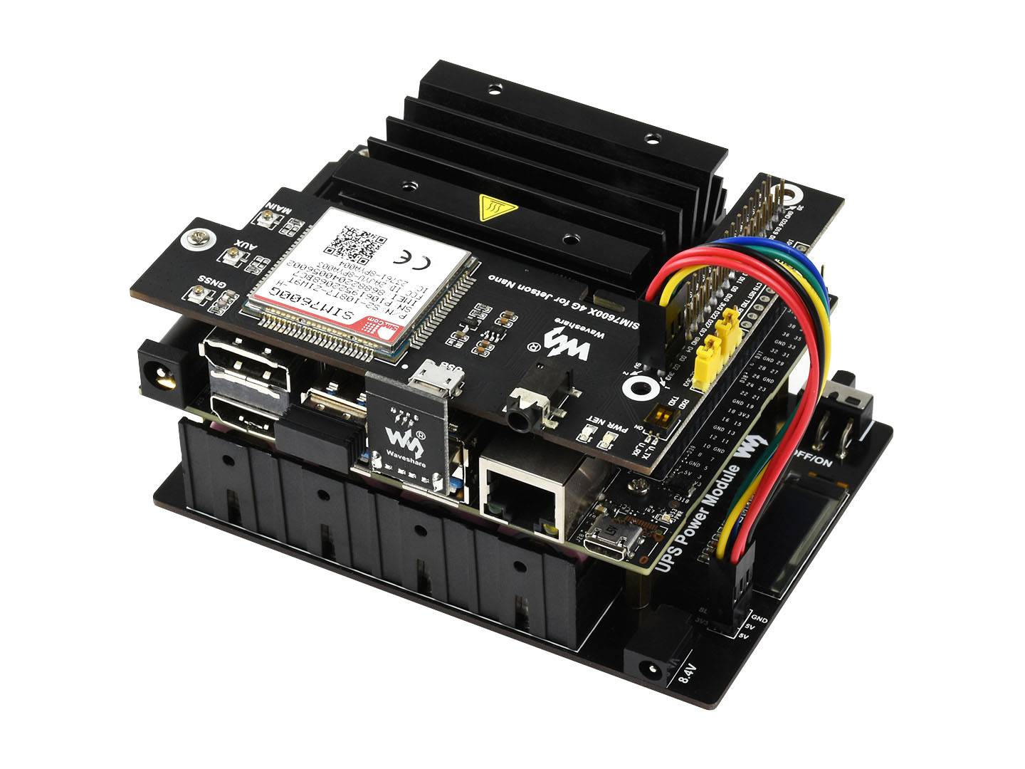 WaveShare Uninterruptible Power Supply UPS Module For Jetson Nano, Stable 5V Power Output