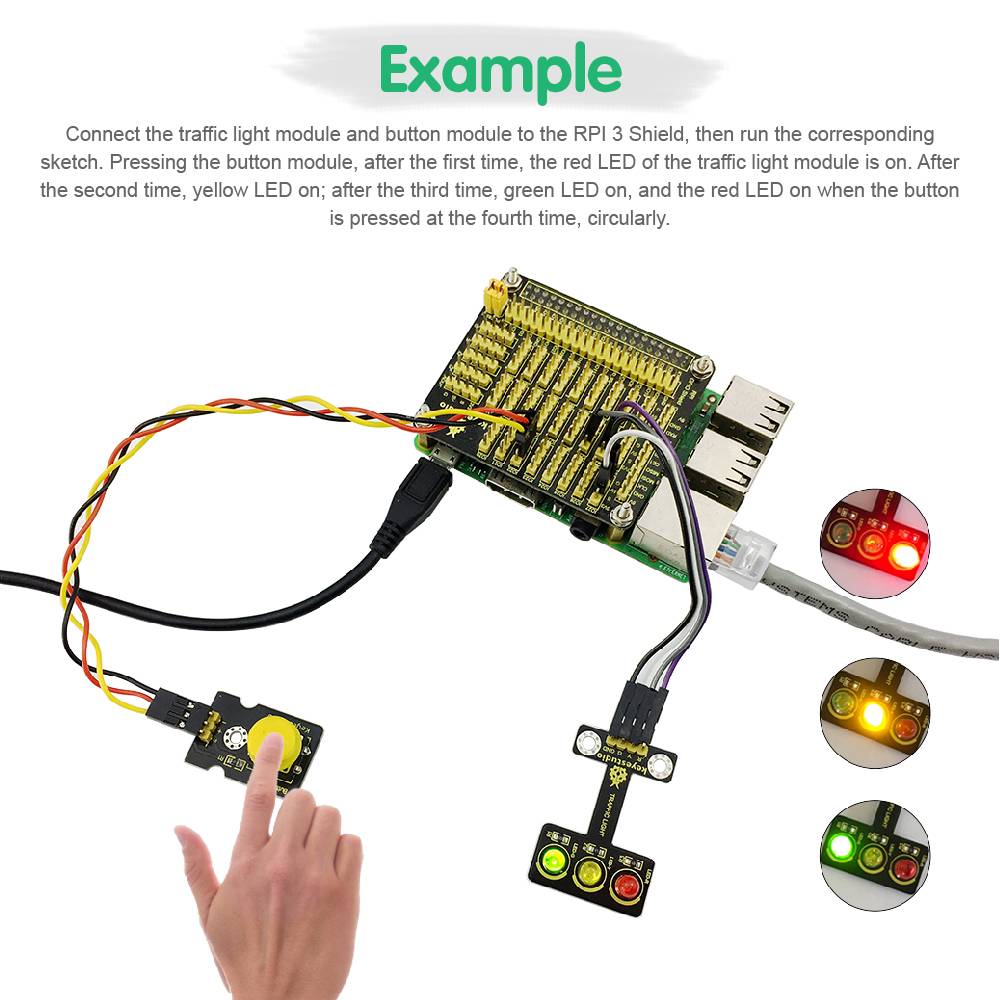 Keyestudio Traffic Light Module for Arduino Raspberry Pi