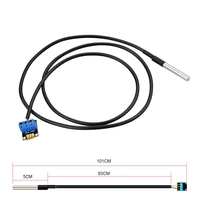 Keyestudio DS18B20 Temperature Sensor 1m Waterproof Tube with Connect Module Keyestudio DS18B20 Temperature Sensor 1m Waterproof Tube with Connect Module