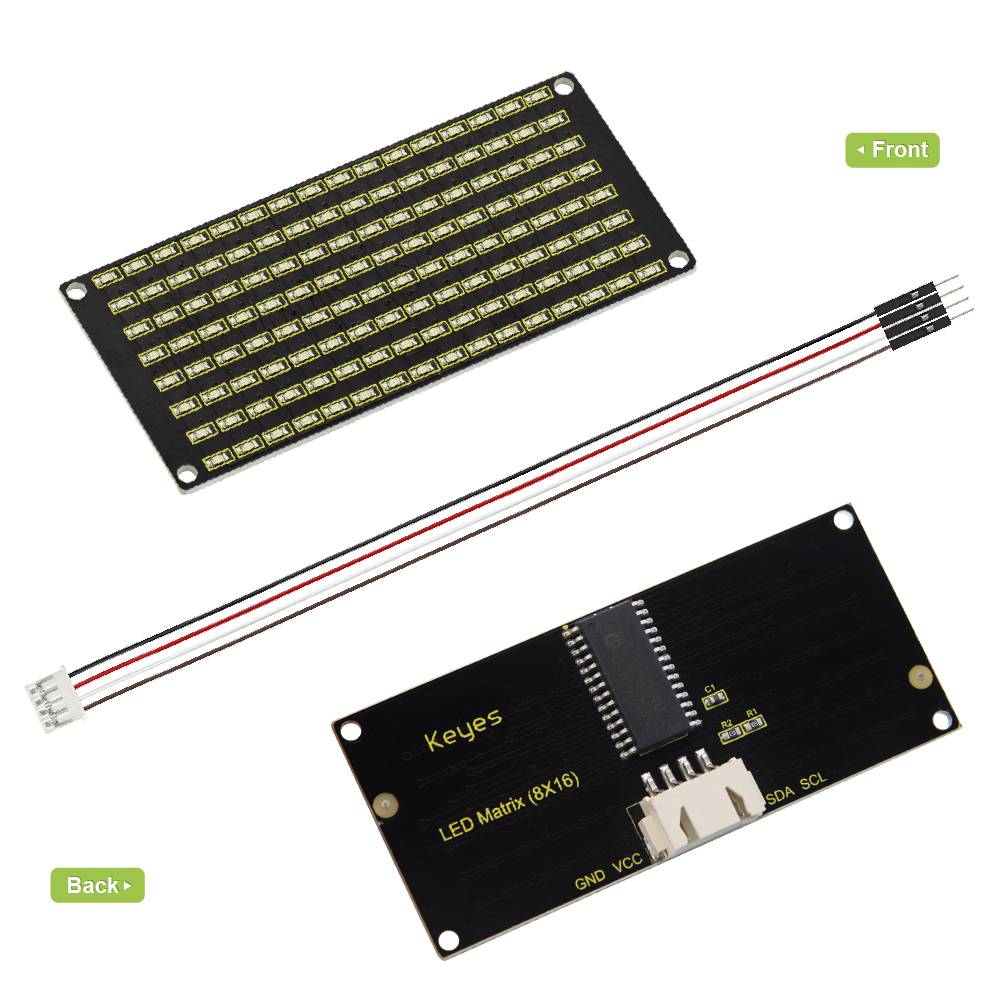 Keyestudio 8x16 LED Dot Matrix Board for Arduino with PH2.54 Connector