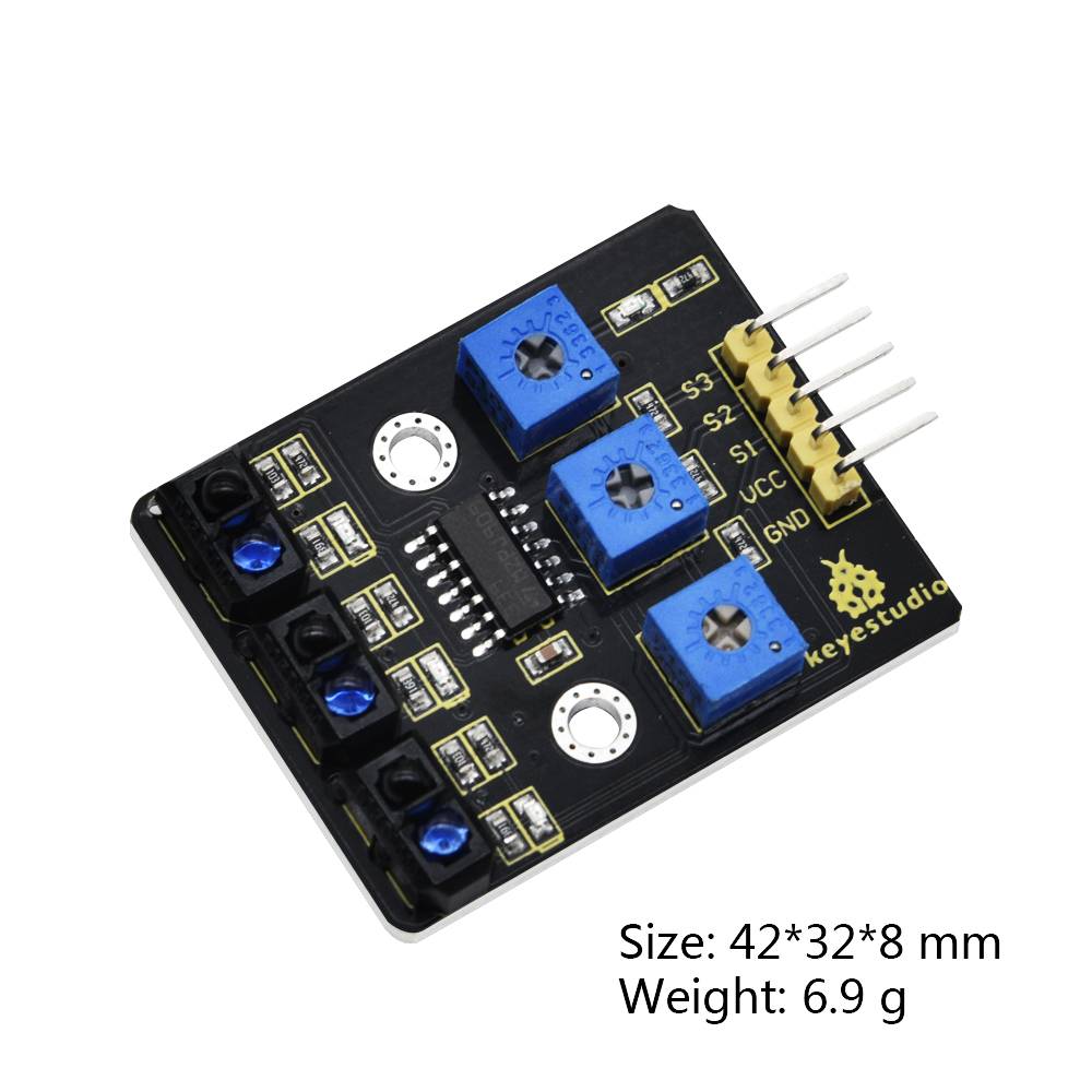 Keyestudio 3 Channel Infrared Tracking Sensor Module for Arduino Smart Car DIY