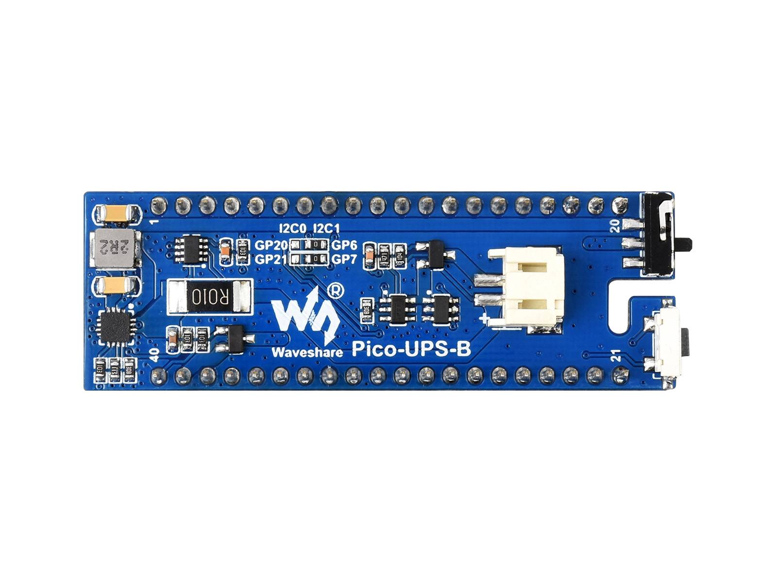 WaveShare UPS Module for Raspberry Pi Pico Li-po Battery Stackable Design Uninterruptible Power Supply