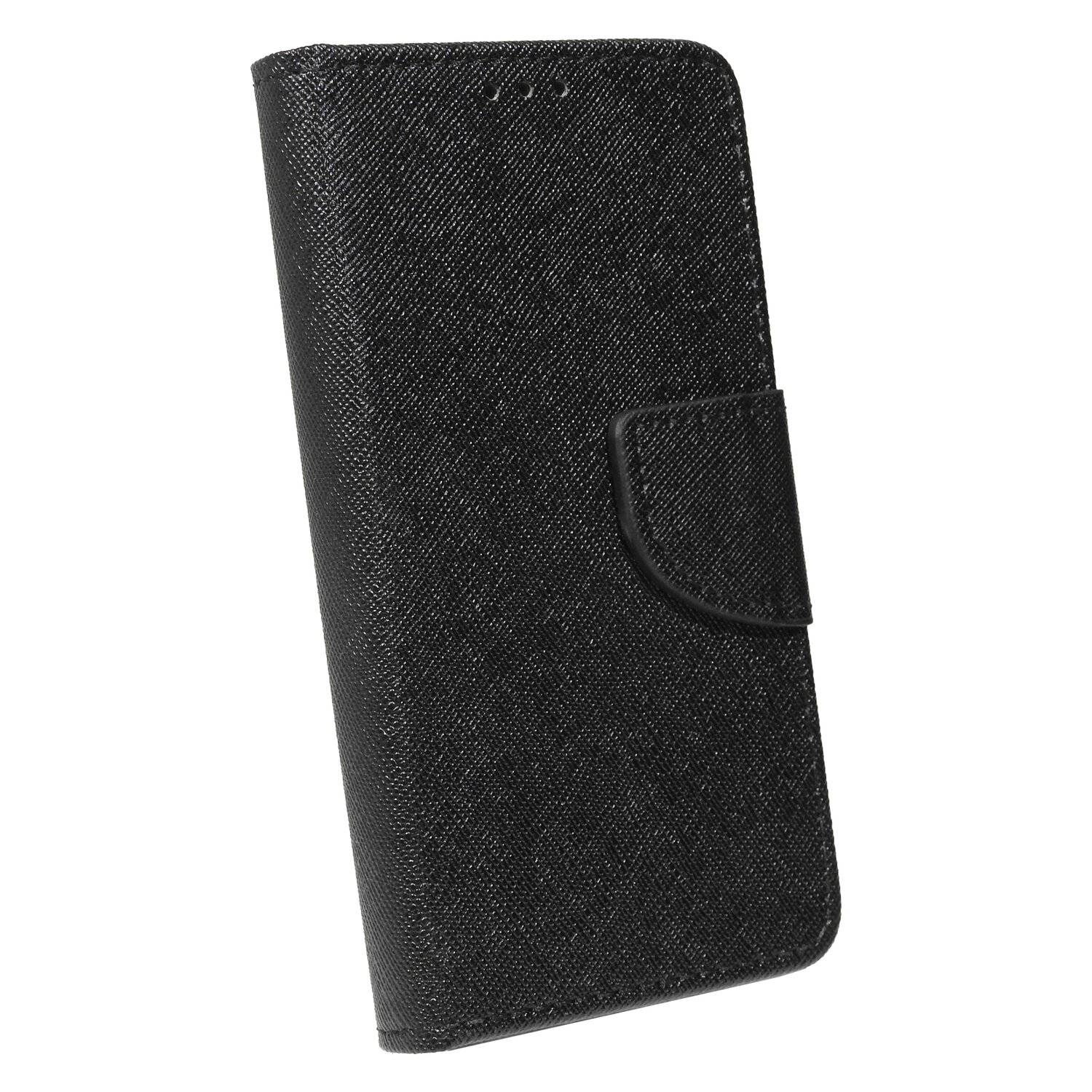 Buch Tasche "Fancy" für iPhone 13 Pro Handy Hülle Etui Brieftasche Schutzhülle mit Standfunktion, Kartenfach Schwarz