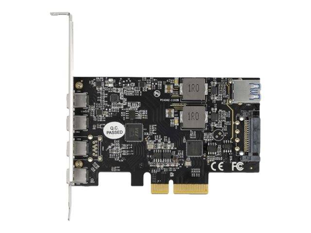 Delock - USB-Adapter - PCIe 3.0 x4 Low-Profile - USB-C 3.2 Gen 2 x 4 + USB 3.2 Gen 2 (intern)