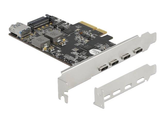 Delock USB-Adapter - PCIe 3.0 x4 Low-Profile - USB-C 3.2 Gen 2 x 4 + USB 3.2 Gen