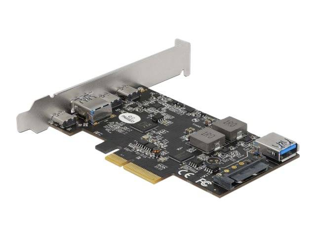 Delock - USB-Adapter - PCIe 3.0 x4 Low-Profile - USB-C 3.2 Gen 2 x 3 + USB 3.2 Gen 2 x 1 + USB 3.2 Gen 2 (intern)