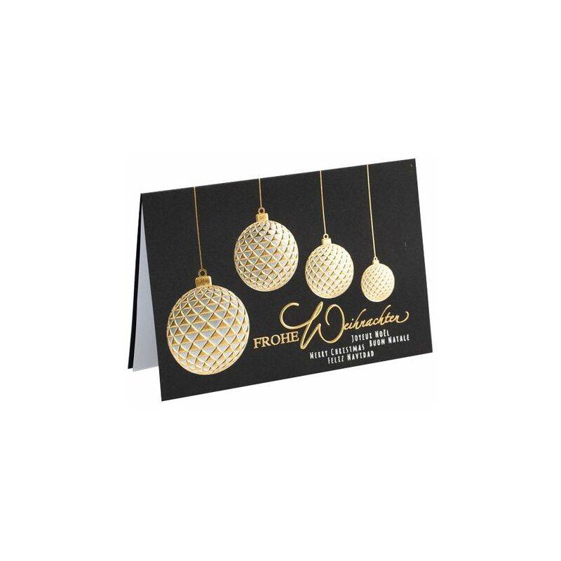 RÖMERTURM Weihnachtskarte "Goldende Weihnachtskugeln"