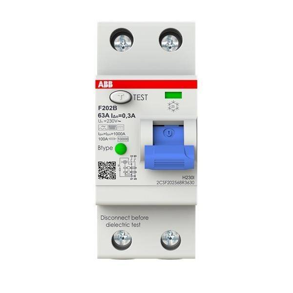ABB Stotz S&J FI-Schutzschalter F202B-63/0,3-2TE