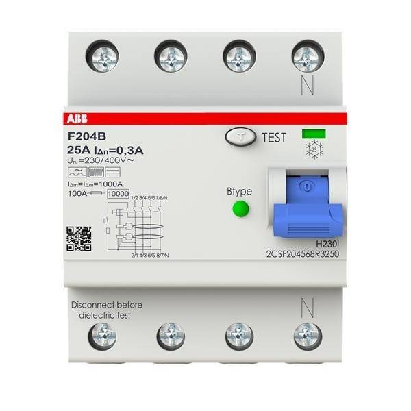 ABB Stotz S&J FI-Schutzschalter F204B-25/0,3-4TE