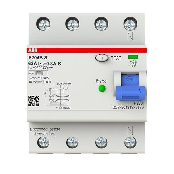 ABB Stotz S&J FI-Schutzschalter F204BS-63/0,3-4TE