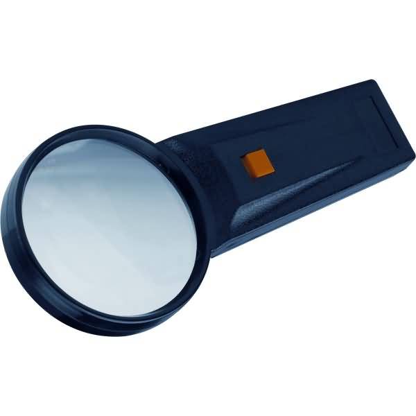 Rundlupe Kunststoff 3-fach schwarz