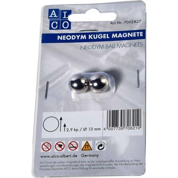 Kugelmagnet Neodoym Neodym (Nd) 13mm TG 2900 g silber VE=2 Stück