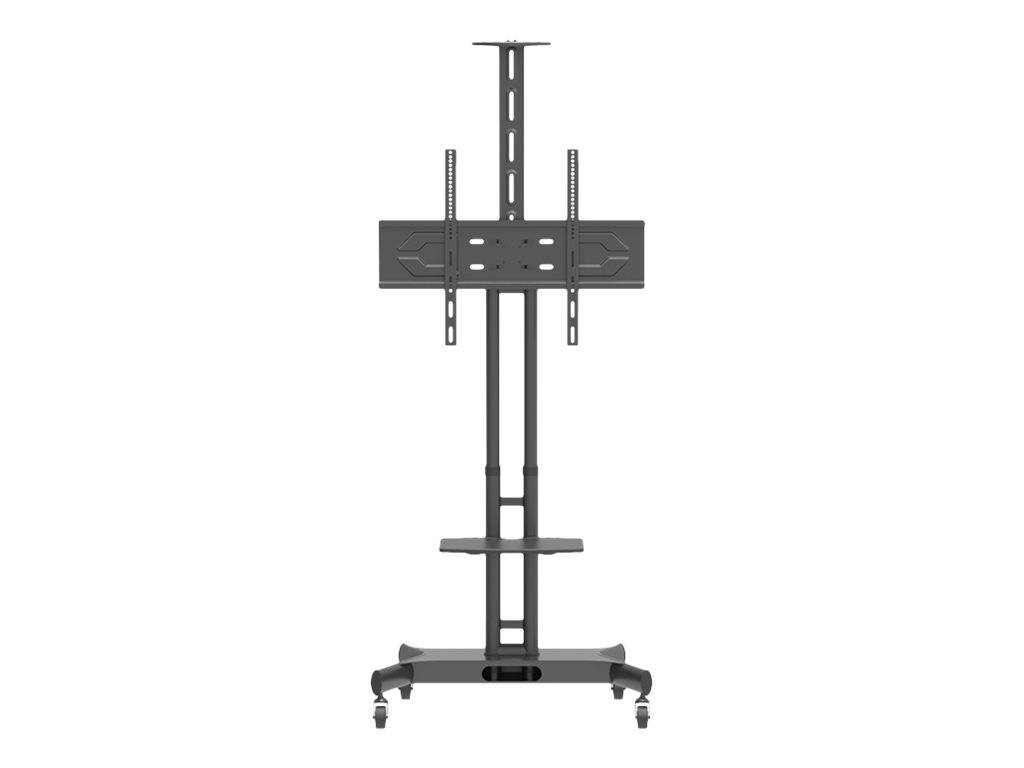 HAGOR HP Twin Stand HD - Wagen - für Flachbildschirm / AV-Ausrüstung - Schwarz - Bildschirmgröße: 140-213 cm (55"-84")