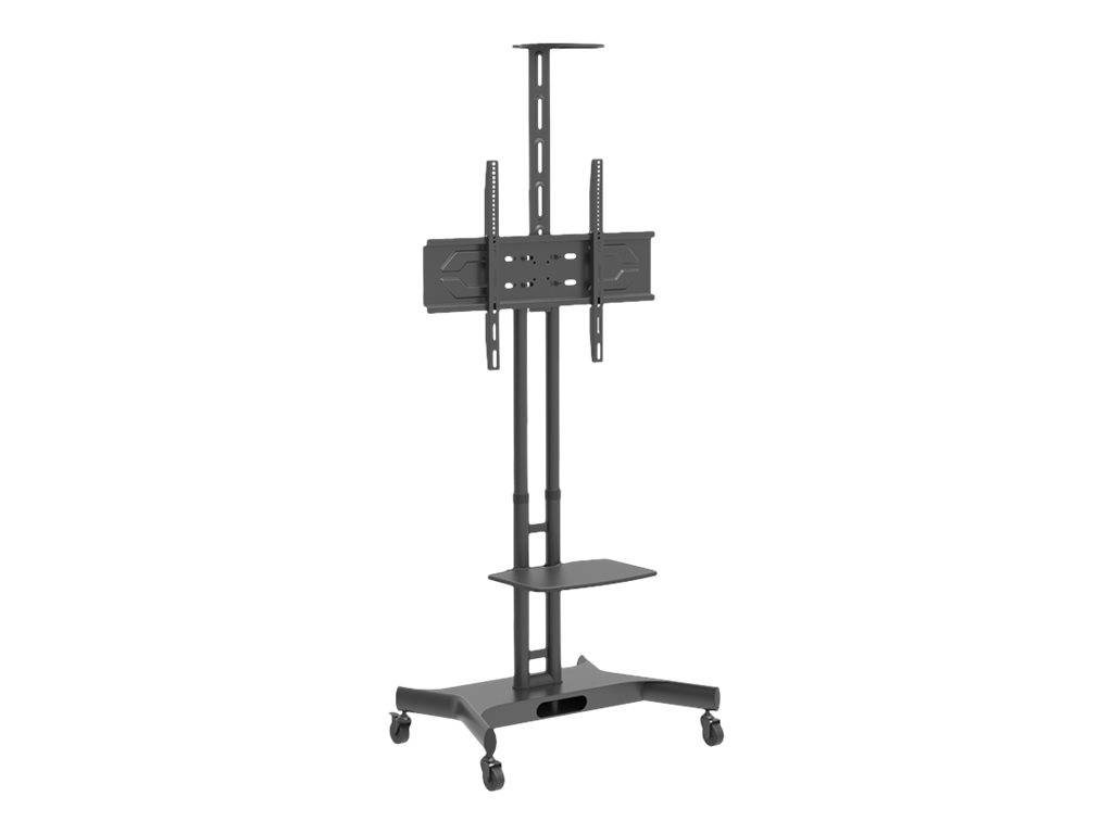 HAGOR HP Twin Stand HD - Wagen - für Flachbildschirm / AV-Ausrüstung - Schwarz - Bildschirmgröße: 140-213 cm (55"-84")
