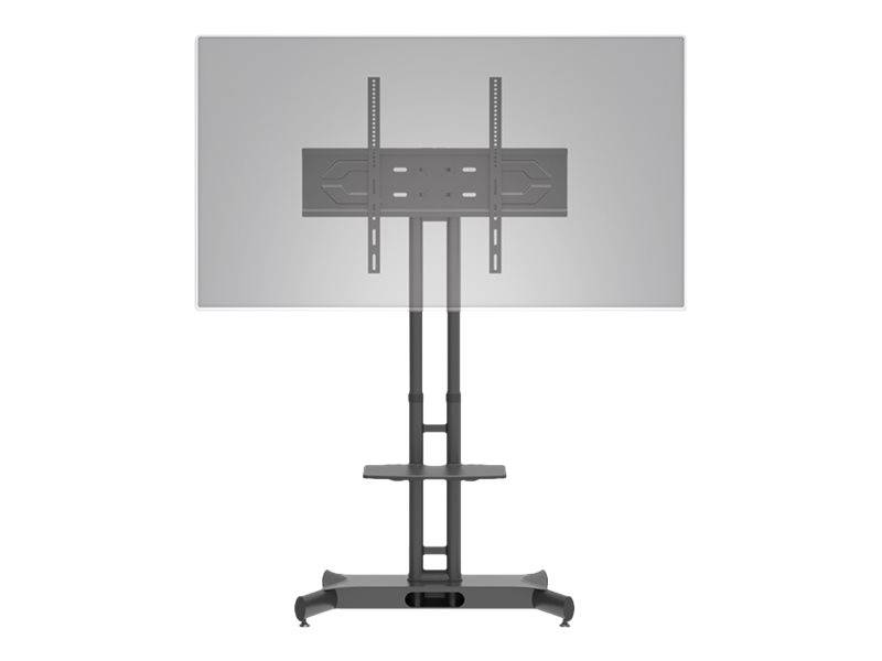 HAGOR HP Twin Stand HD - Wagen - für Flachbildschirm / AV-Ausrüstung - Schwarz - Bildschirmgröße: 140-213 cm (55"-84")