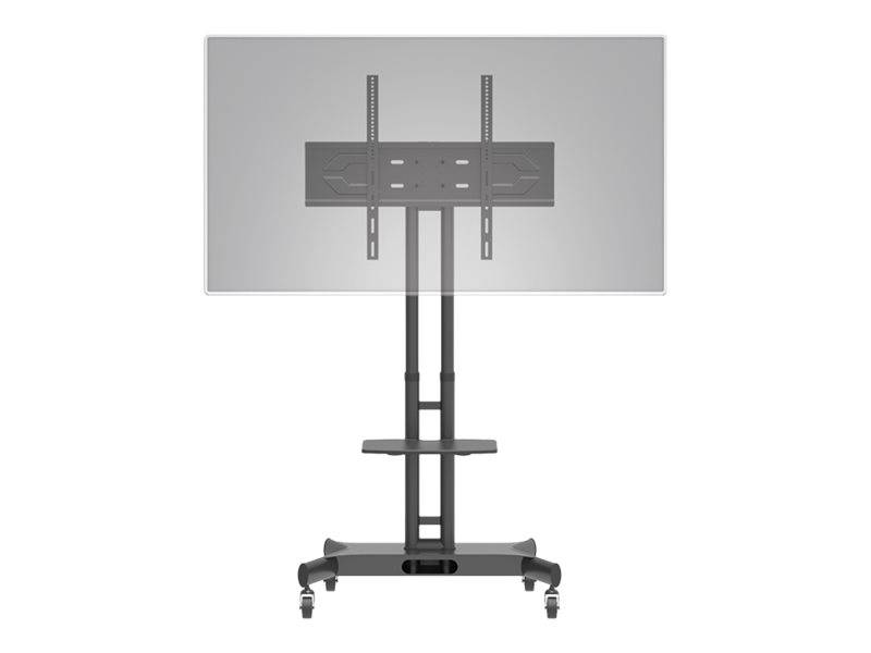 HAGOR HP Twin Stand HD - Wagen - für Flachbildschirm / AV-Ausrüstung - Schwarz - Bildschirmgröße: 140-213 cm (55"-84")