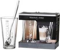 Ritzenhoff & Breker Latte-Macchiato-Set Lena konische Form, mit Dekor, spülmaschinengeeignet,