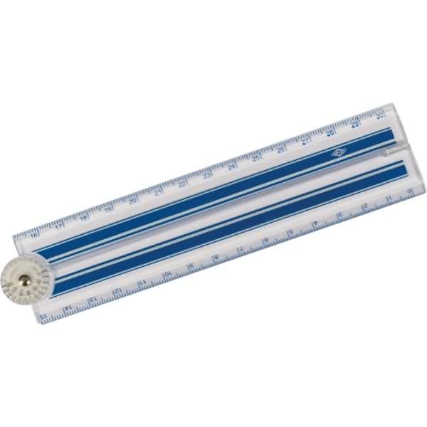 Klapplineal mit Winkelskala Kunsstoff 30cm transparent