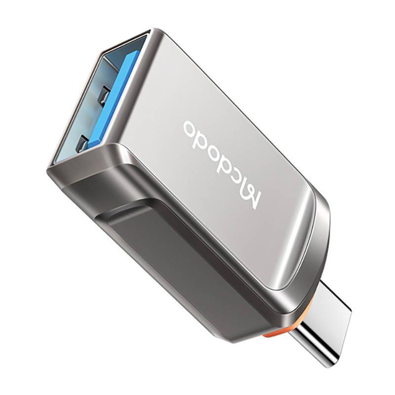 Mcdodo 3.0 Konverter OTG Adapter USB auf Typ-C Ladeadapter Stecker Converter für Smartphones grau