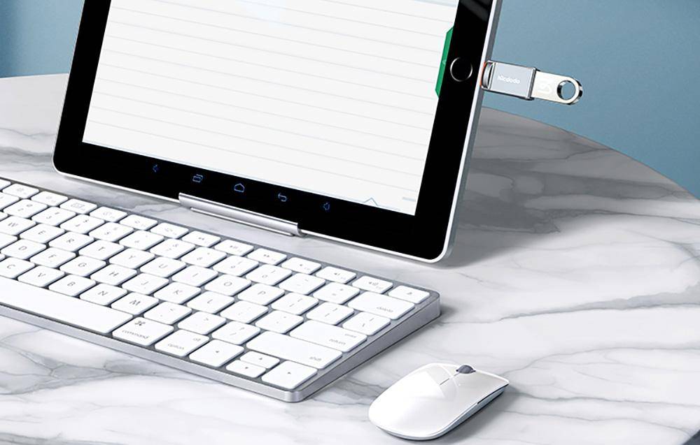 Mcdodo 3.0 Konverter OTG Adapter USB auf Typ-C Ladeadapter Stecker Converter für Smartphones grau