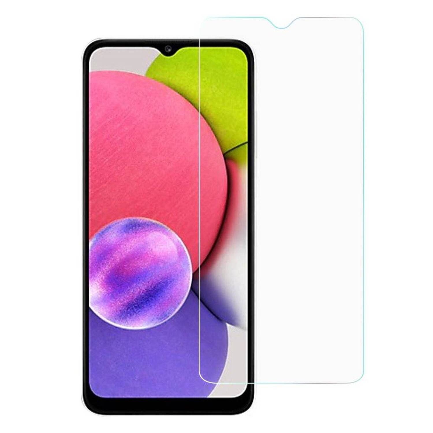 3X Schutz Schutz Glas 9H Tempered Glass Display Schutz Display Glas Screen Protector für Samsung Galaxy A03s (A037G)
