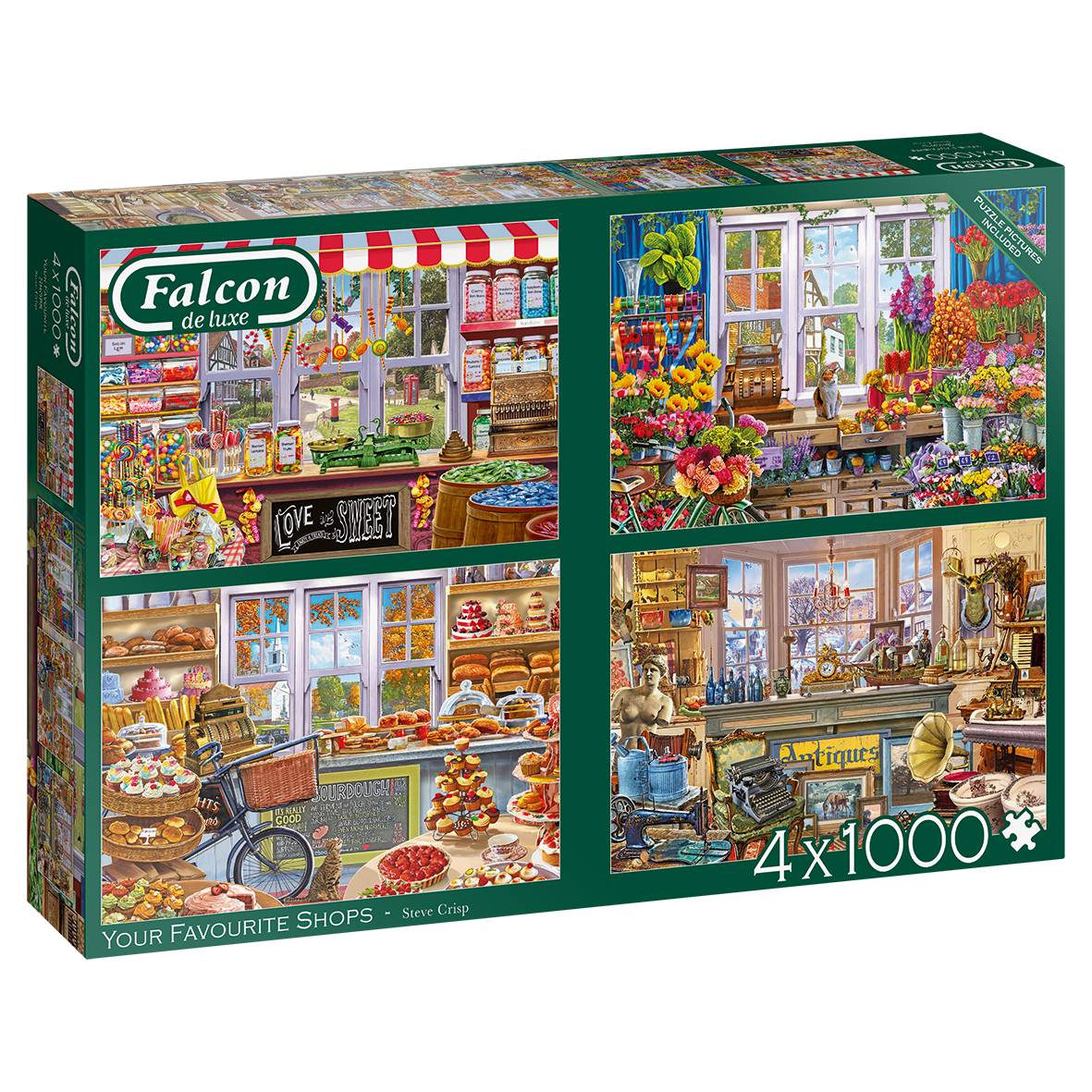 Falcon 11249 Your Favourite Shops 4x 1000 Teile Puzzle