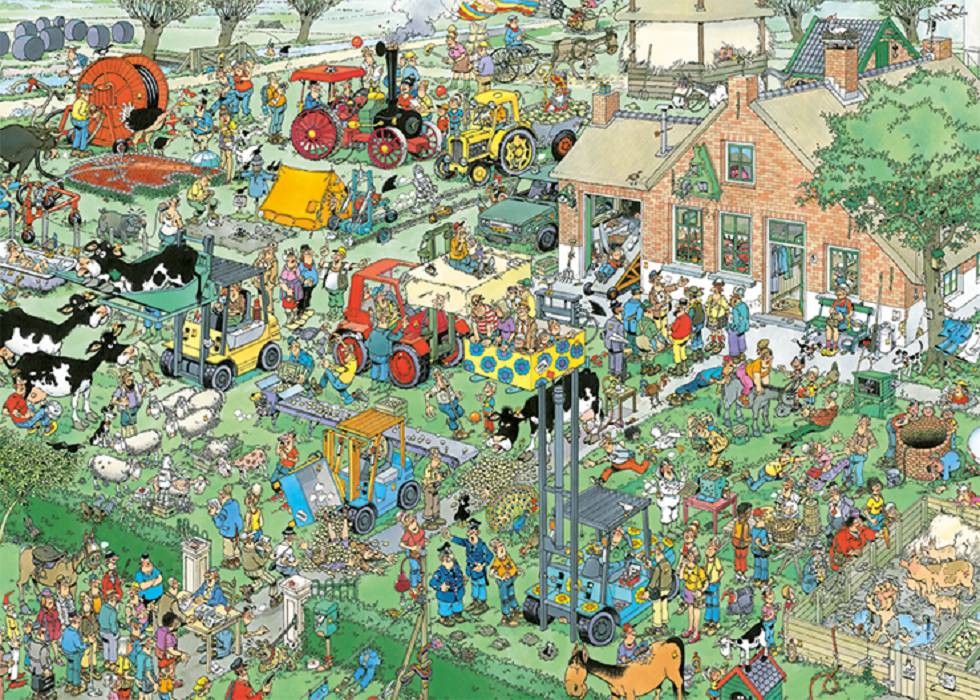 Jan van Haasteren Bauernhof Besuch 1000 Teile Puzzle