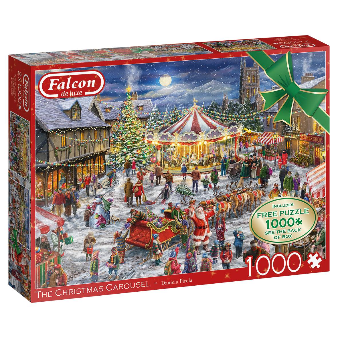Falcon 11308 Daniela Pirola The Christmas Carousel 2x1000 Teile Puzzle