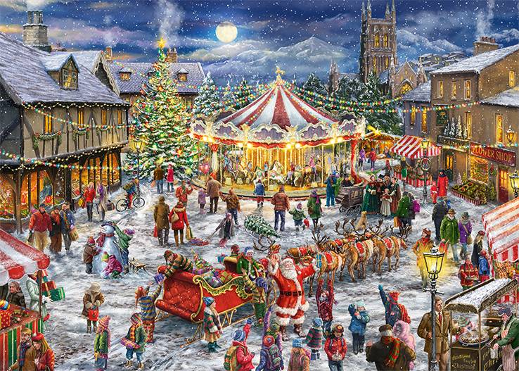 Falcon 11308 Daniela Pirola The Christmas Carousel 2x1000 Teile Puzzle