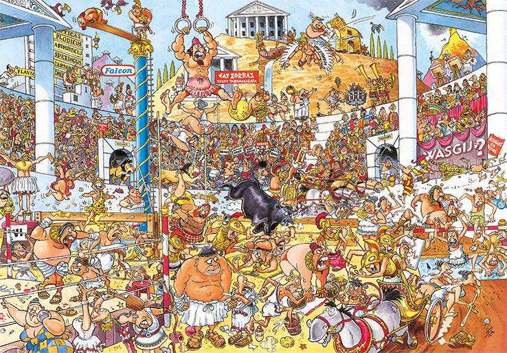 JUMBO 19178 Wasgij Destiny Retro 4 Die Wasgij-Spiele 1000 Teile Puzzle