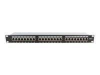 MicroConnect Patch Panel - CAT 6 - FTP - Schwarz - 48.3 cm (19")24 Ports