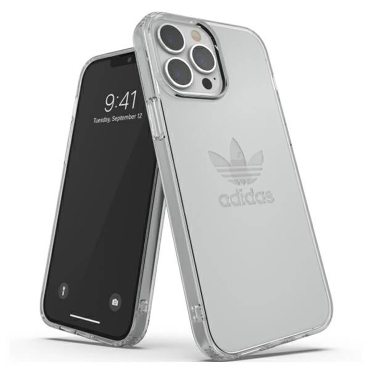 Adidas Apple iPhone 13 Pro Max Clear Case Original Silikon Hard Case Cover Schutzhülle Transparent