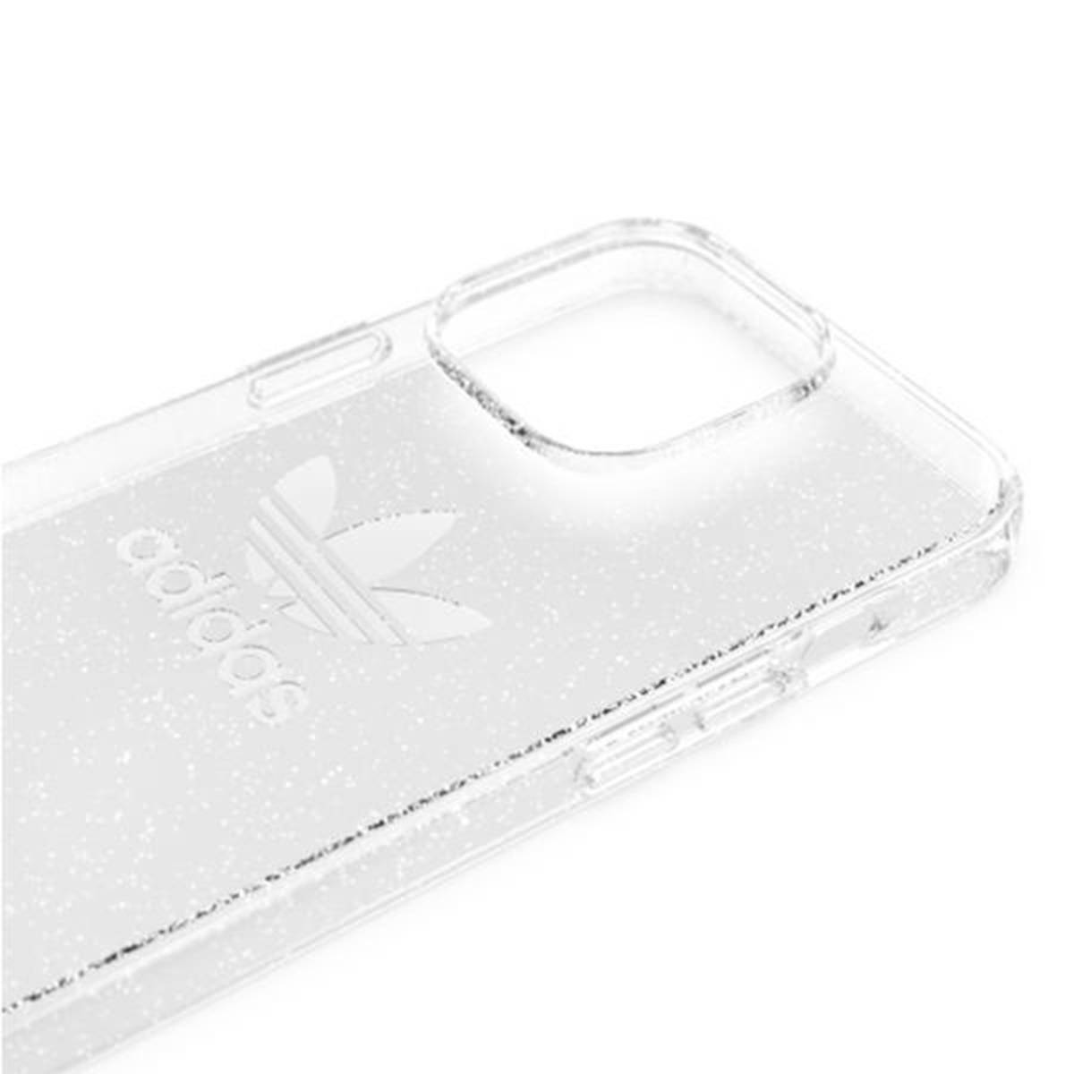 Adidas Apple iPhone 13 Pro Clear Case Glitzer Original Silikon Hard Case Cover Schutzhülle Transparent