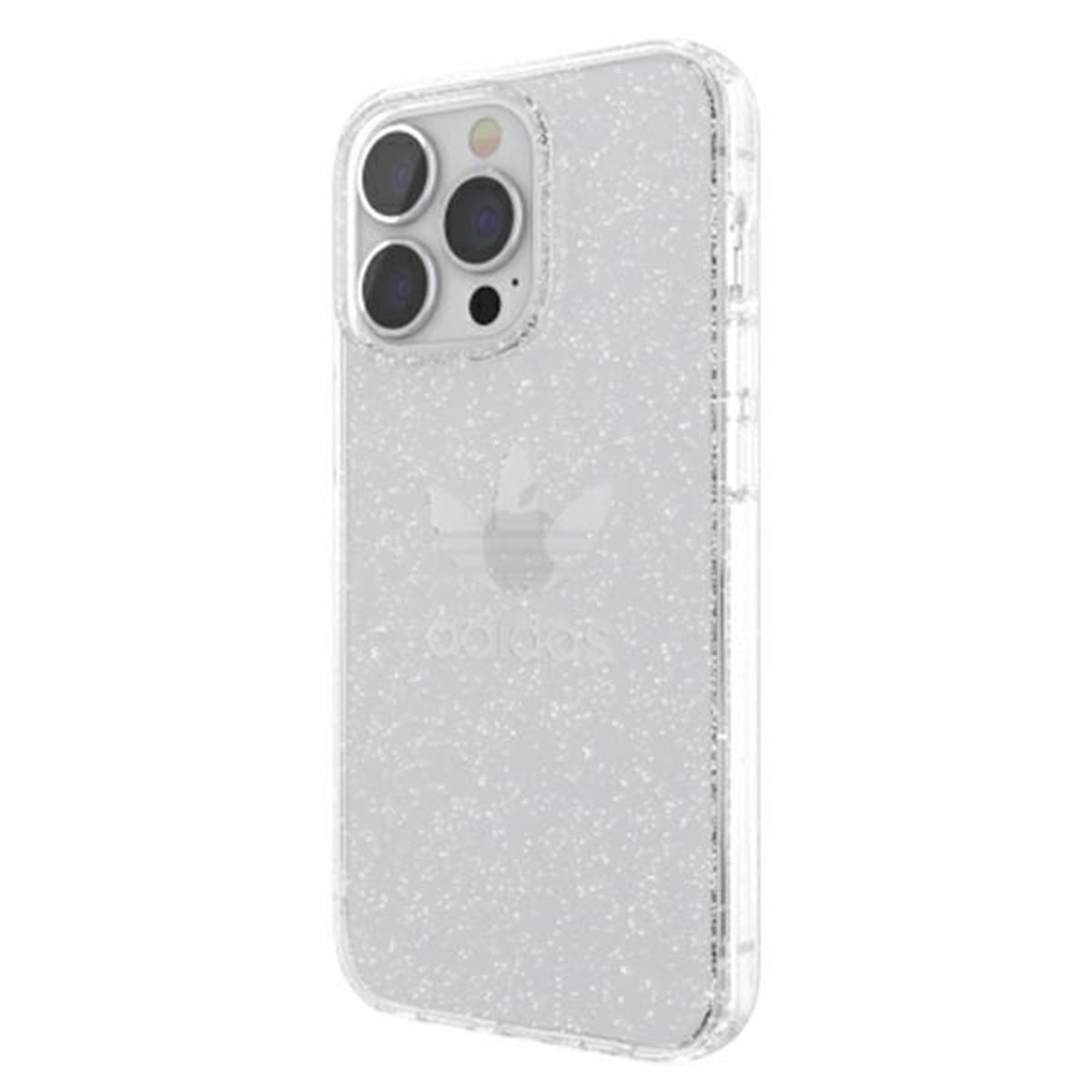 Adidas Apple iPhone 13 Pro Clear Case Glitzer Original Silikon Hard Case Cover Schutzhülle Transparent