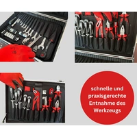 FAMEX 745-48 Alu Werkzeugkoffer gefüllt mit Werkzeug – Werkzeugkasten bestückt - 164-tlg FAMEX 745-48 Alu Werkzeugkoffer gefüllt mit Werkzeug – Werkzeugkasten bestückt - 164-tlg