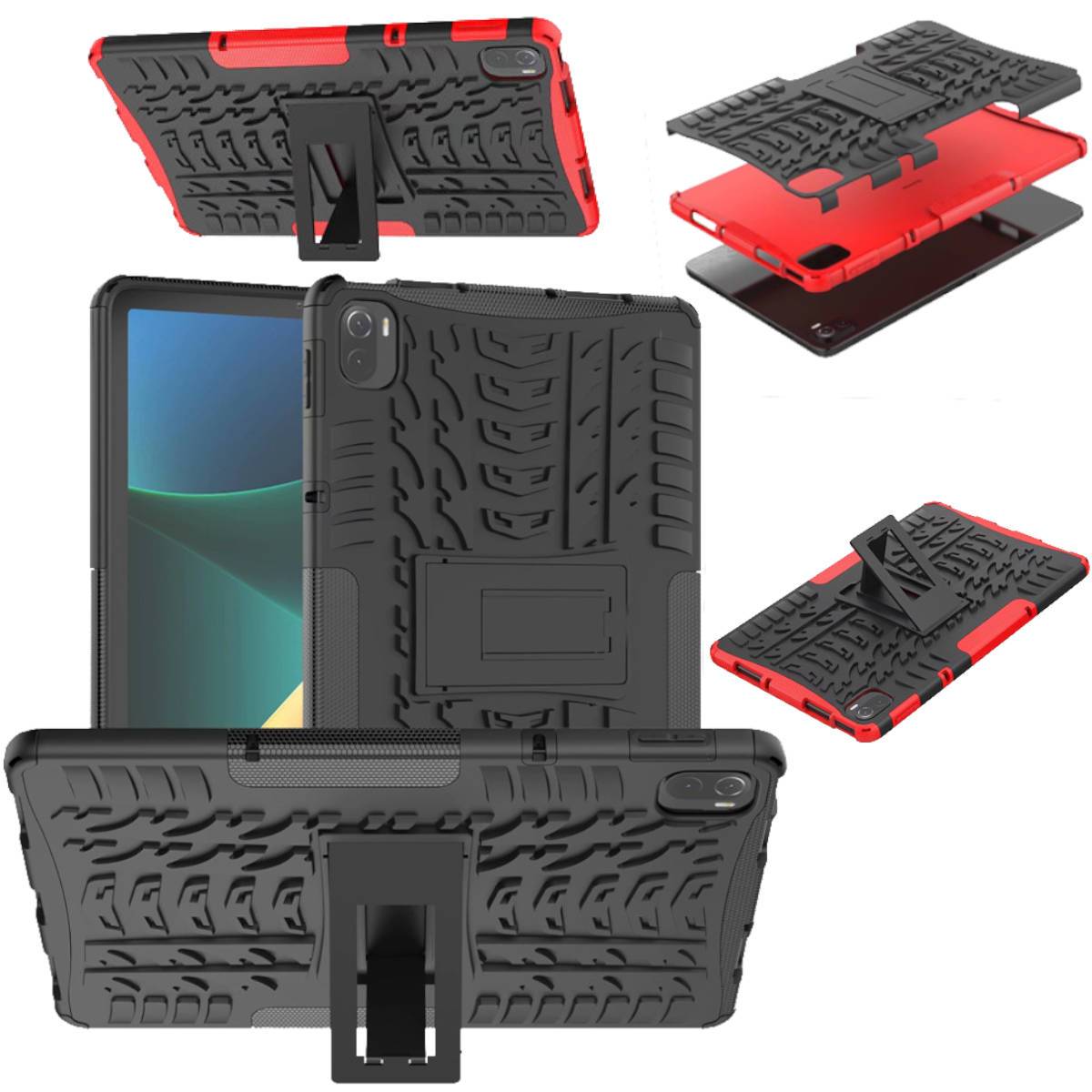 Für Xiaomi Mi Pad 5 / 5 Pro 11.0 Zoll Hybrid Outdoor Schutzhülle Case Schwarz Tasche Cover Etuis