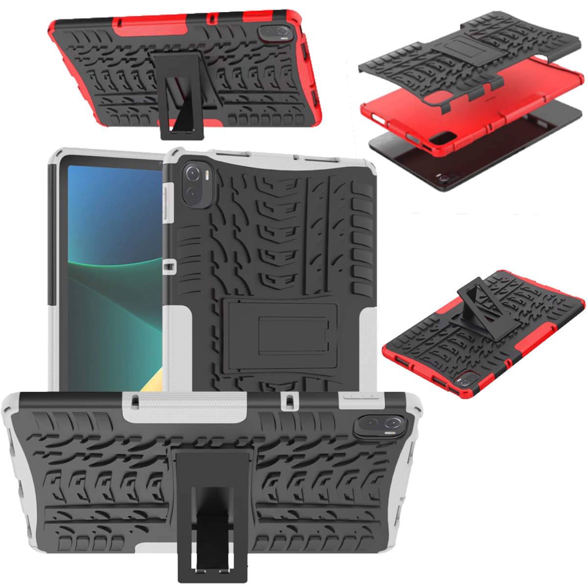 Für Xiaomi Mi Pad 5 / 5 Pro 11.0 Zoll Hybrid Outdoor Schutzhülle Case Weiß Tasche Cover Etuis