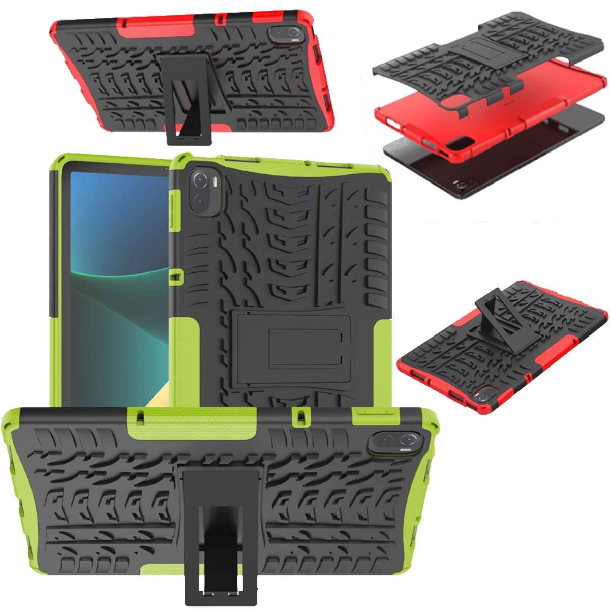 Für Xiaomi Mi Pad 5 / 5 Pro 11.0 Zoll Hybrid Outdoor Schutzhülle Case Grün Tasche Cover Etuis